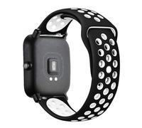 NUZIXINXW Correa de silicona de 20 mm y 22 mm para Samsung Galaxy Watch 4 Correa para Amazfit Bip 3/GTS/2/2e/3/2 Mini GTR 2e 3 GT2 Pro Pulsera para GT2E, negro, blanco, correa de reloj de 22 mm