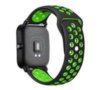 NUZIXINXW Correa de silicona de 20 mm y 22 mm para Samsung Galaxy Watch 4 Correa para Amazfit Bip 3/GTS/2/2e/3/2 Mini GTR 2e 3 GT2 Pro Pulsera para GT2E, negro, verde, correa de reloj de 20 mm