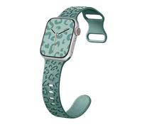 NUZIXINXW Correa de silicona para banda de reloj 44 mm 40 mm 45 mm 41 mm 49 mm 42 mm 38 mm Pulsera para IWatch Ultra Series para Ultra 9 8 7 6 SE 5 3,10 Aguja de pino verde, 38 mm 40 mm 41 mm