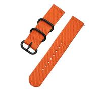 NUZIXINXW Correa deportiva de nailon tejido de 18 mm, 24 mm, 22 mm y 20 mm para Samsung Watch 6, 5, 4, 3, Gear S3, Amazfit, correa de repuesto para hombres y mujeres, naranja, 20 mm