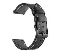 NUZIXINXW Correas de Reloj de Cuero de 20 22 mm para Xiaomi Color 2 MI Watch S1/Pro Pulsera Activa para Mi S2 42 46 mm Correa de Reloj, Cuero Negro, para 20 mm MiBro Lite