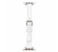 NUZIXINXW Pulsera de cuero delgada para correa de reloj 9 8 7 6 SE Correa 45 mm 41 mm 44 mm 40 mm para iWatch 5 4 Correa de reloj para reloj 3 42 mm 38 mm, astilla blanca, 38 mm, 40 mm, 41 mm