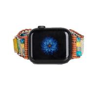 NUZUJX Correa de pulsera de reloj Chakra compatible con reloj de 38 mm, 40 mm, 41 mm, 42 mm, 44 mm, 45 mm, 42-45MM Watch Plate, Piedra