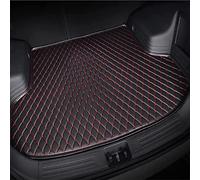NVADE Coche Alfombrillas para Maletero para Volkswagen VW Taigo/Taigo R-Line SUV Crossover, Cuero Antideslizante Bandeja Forro Maleteros Alfombra Protector, Alfombra Accesorios,B/Black Red