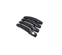 NVCPHGEDEK Manija exterior de puerta de coche Embellecedor exterior de Para de puerta delantera izquierda en cromo Para Opel Corsa D 2007-2014 (plata metalizada)(Carbon Fiber 4pcs)