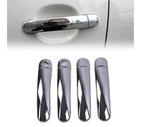 NVCPHGEDEK Manija exterior de puerta de coche Pegatinas decorativas negras para maninja de puerta de coche, accesorios Para Vw 2010-2019( Silver 2 Keyholes)