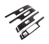 NVCPHGEDEK Manija Puerta Interior Auto Para Nissan Titan 2016-2023 ABS Cubierta del panel de interruptores ventana roja con adhesivo embellecedor