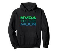 NVDA To The Moon Tee Merch - NVDA Stock y diseño de inversores Sudadera con Capucha