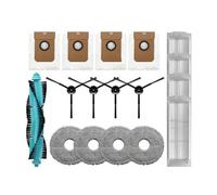 NVDERTA Compatible con el Robot Aspirador Cecotec Conga 11090 Spin Revolution: Piezas, Rodillo, Cepillo Lateral, Filtro, mopa y Bolsa de Trapo.(White)