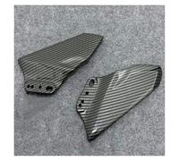 NVETJMUA Alerón Aerodinámico Espejos Laterales Aerodinámicos para Motocicleta para Kawasaki para Ninja 650 ER6F ER-6F ER 6F 2017-2019, Carenado Delantero Alas aerodinámicas(A Glossy Carbon)