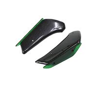 NVETJMUA Alerón Aerodinámico para NINJA400 para Ninja 400 2018-2024 2020 2021 2022 2023 Carenado De Aleta Fija Aerodinámica Carenado De Motocicleta Alas aerodinámicas(Carbon Pattern Green)