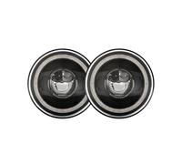 NVETJMUA Coche Faros Delanteros Faros LED Redondos 7" Con Luz Diurna Amarilla Para Jeep Para Wrangler, LJ, Para Unlimited, JK Y CJ-8. Delantero Conjunto(2pcs Black)