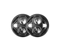 NVETJMUA Coche Faros Delanteros Faros LED Redondos 7 Pulgadas Para Wrangler Con Halo, Luz Diurna (DRL) E Intermitentes (12V/24V). Delantero Conjunto(2PC c)