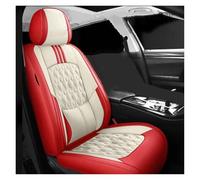 NVETJMUA Fundas Cuero para Asientos Delanteros Y Traseros para Chevrolet, para Cruze, para Captiva, para Cobalt para Onix Fundas para Asientos(Beige Red Front)