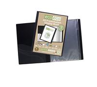 Nvey Eco Porte-vues 10 pochettes, A5, 50 % matériaux recyclés Noir