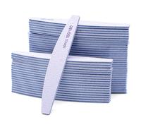 NVGFTG 50 limas de uñas 100/180, limas de uñas de media luna para uñas de gel, juego de limas de uñas de doble cara, lima de uñas desechables, para salones de uñas, manualidades, arte de uñas en casa