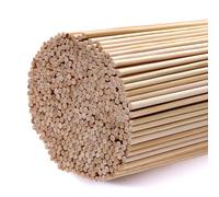 NVGFTG 500 Piezas Palillos de Madera para Manualidades, 300 mm × 3 mm Varillas de Madera, Palos de Algodón de Azúcar, Varas de Madera para Modelismo y Bricolaje