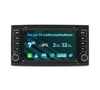 NVGOTEV Radio para VW T5 California/Multivan 2003-2012, Radio estéreo de 7 Pulgadas, Unidad Principal 2G+32G con Carplay/Android Auto inalámbrico Bluetooth WiFi GPS FM RDS SWC (Dab+Opcional)