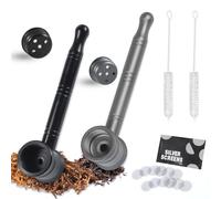 NVGVUP 2 mini silbatos de metal de aleación de zinc, mini silbato de humo portátil, silbato de metal desmontable con 12 filtros de acero inoxidable y 2 cepillos de limpieza, como regalo para padres