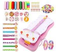 NVGVUP Kit para Hacer Pulseras de 7-14 Años, Kit Pulseras Manualidades Niña 8 Años, Maquina de Hacer Pulseras Niñas, DIY Friendship Bracelet Kit con Abalorios