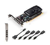 NVIDIA Quadro P600 - Tarjeta gráfica GDDR5 de 2 GB, bus de memoria de 128 bits, 4 mini DisplayPorts, soporte de perfil bajo y alto