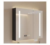 nviusdSJ Espejos de baño, Espejo for gabinete de baño, desempañador un botón, Alta definición(Black,68 * 70cm/26.7 * 27.5in)