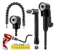 NVIYAM 14 Piezas Adaptador de Destornillador Angular Set,Extensor Flexible,Destornillador Angular Flexible,105 °Adaptador Atornillador Flexible,Accesorio Taladro Angulo,Taladro Pequeño
