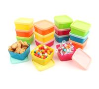 NVIYAM 15 Piezas Recipientes Pequeños con Tapas de Plástico, Recipientes Herméticos Para Alimentos, Recipientes Pequeños para Congelador, Recipientes de Almacenamiento Pequeños
