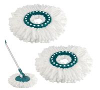 NVIYAM 2 piezas de repuesto para fregona, cabezal de repuesto compatible con Leifheit Clean Twist Disc Mop Systèmes, fregona de repuesto de microfibra, piezas de repuesto para todo tipo de suelos