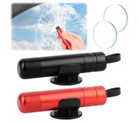 NVIYAM 2 Piezas Martillo de Emergencia Coche, 2 en 1 Rompe Cristales y Cinturones, Herramienta de Escape de Emergencia, Martillo Rompecristales de Emergencia Portátil para Automóviles, Autobuses