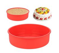 NVIYAM 2 Piezas Moldes Silicona Reposteria Redondo 20cm, Molde Redondo de Silicona para Tartas, Antiadherente, Fácil de Desmoldar, Molde Silicona Bizcocho para Tartas de Capas