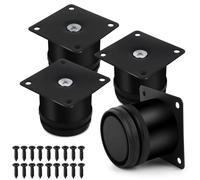 NVIYAM 4 Piezas Patas para Muebles Regulables Patas Metalicas para Muebles Patas de Mesa Regulables Ajustables Altura Ajustable de 0-15 mm, con Tornillos Patas Ajustables para Muebles/Mesa/Abinete
