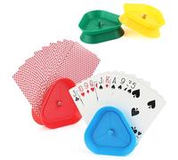 NVIYAM 4 soportes para tarjetas para niños, soporte para tarjetas de juego, soporte para tarjetas de juego, agarre seguro, manos libres, soporte para tarjetas de juego, almacenamiento para personas