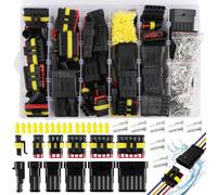NVIYAM 808 Piezas Conectores Electricos Rapidos, Coche Impermeable Enchufe Terminales 1/2/3/4/5/6 pines, Kit de Conector Eléctrico para Moto, Coches, camión, Barco