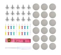 NVIYAM 90 Pieza Chinchetas Techo Coche Botones para Reparar Hebillas Juego de Reparación de Techo de Auto Grapas Techo Coche Gris Tornillo de Reparación Techo Coche con1 Destornillador 1 Cinta Métrica