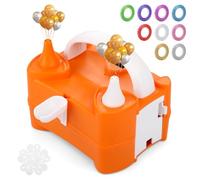 NVIYAM Inflador Globos, 220V 400W Inflador de Globos Electrico, Hinchador Globos con Doble Boquilla - Modo Automático y Semiautomático, para Fiesta de Boda, Decoraciones de Cumpleaños