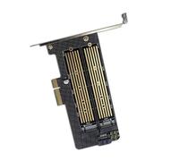 NVME - Adaptador de disco duro de doble estado sólido, tarjeta de expansión de disco compatible con convertidores M B PCIE, solución de expansión de almacenamiento de tarjetas NVME