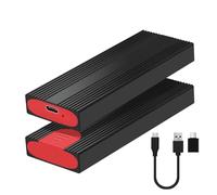 NVMe HDDs - Adaptador de caja de disco duro USB C 3.2 2Gen 10Gbps Satas PCIe MKey para 2230 2242 2260 228 Dos