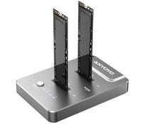 NVMe M.2 Clone SSD Carcasa Offline Clone Station 10 Gbps Dual Bay M2 NVMe Docking Station USB3.2 Gen 2 M.2 Clone NVMe Carcasa Dual Bay NVMe M2 SSD Carcasa para NVMe 2230/2242/2260/2280