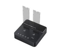 NVME M.2 SSD Docking Station Dual-Bay Solid State Drive Duplicator Read-Write Offline Copying Cloner Duplicator UK Plug