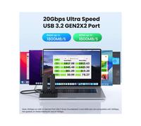NVME M.2 SSD Docking Station Dual-Bay Solid State Drive Duplicator Read-Write Offline Copying Cloner Duplicator UK Plug