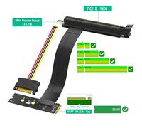 NVMe M Cable extensor a PCIE 16X adaptador elevador de tarjeta gráfica 16x PCIe PCIExpress para NGFF 2230 2242 2260 ángulo izquierdo M adaptador