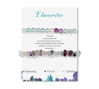 NVOQILIN 1 juego de pulsera de ágata con cuentas de piedra irregular, cómoda de llevar, cadena de muñeca, regalo de ágata, talla única, como se describe