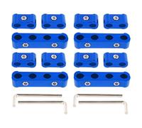 NVOQILIN 12 separadores de cables de salida de centelleo para automóvil, 4 agujeros y apertura, abrazaderas de cable de motor, planificador de aluminio