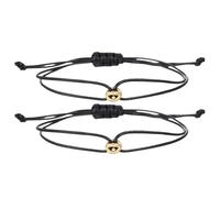NVOQILIN 2 pulseras para parejas, cadena de mano ajustable hecha a mano, cuerda trenzada, accesorio hecho a mano, talla única, como se describe