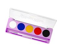 NVOQILIN 5 paletas de delineador de ojos activadas por agua con pincel de larga duración para pintura facial de Halloween