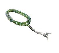 NVOQILIN 9 cuentas de 99 colores religiosas Tasbih con oración para coche, adornos para colgante de coche, cuentas de cristal, collar simple para hombres y mujeres, cuerda de rosario, talla única