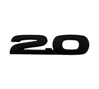 NVOQILIN Accesorio automotriz 3D ABS 2.0 2.5 en forma de emblemas de coche, calcomanía decorativa para maletero trasero, emblemas ABS
