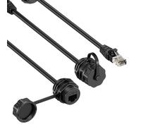 NVOQILIN Acoplador RJ45 RJ45 IP68 para red industrial Cat6 macho a hembra, enlace de montaje en panel