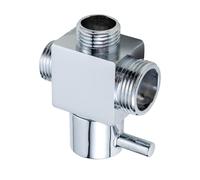 NVOQILIN Adaptador desviador de ducha de latón con interruptores rápidos, doble salida, desviador de ducha fuerte para grifo de baño